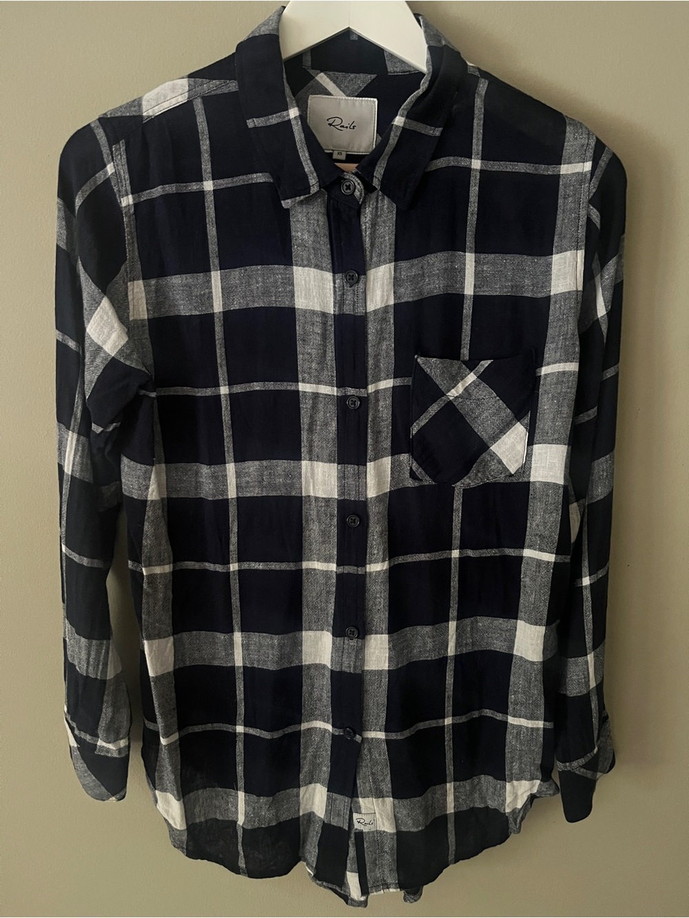 Rails Black & White Plaid Button-Down Shirt